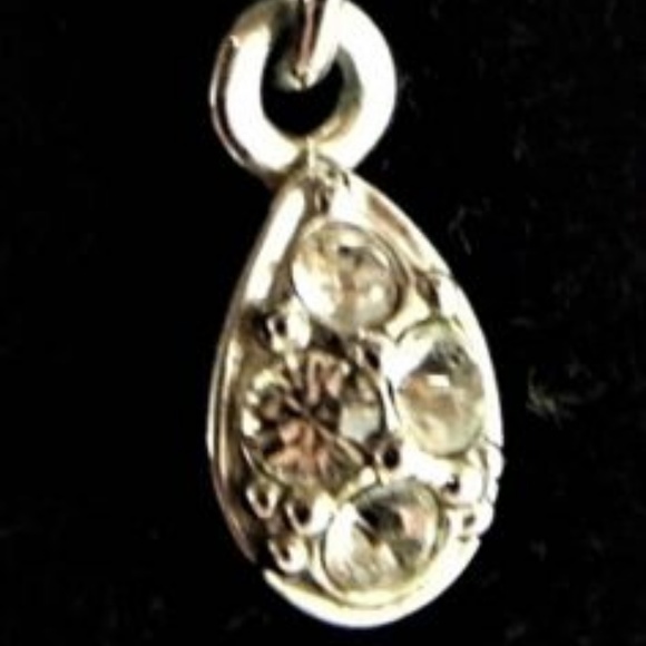 Swarovski Silver Crystal Heart Dangle Earrings - Picture 4 of 5